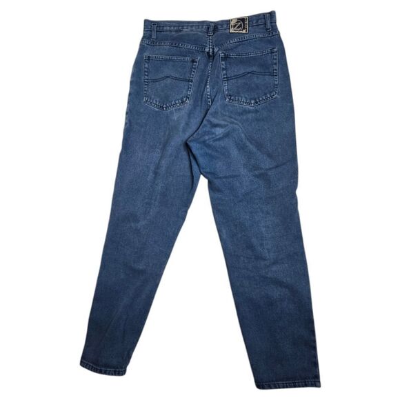 VINTAGE 90s medium wash tapered leg high rise‎ mom jeans 12/14 - Picture 3 of 8